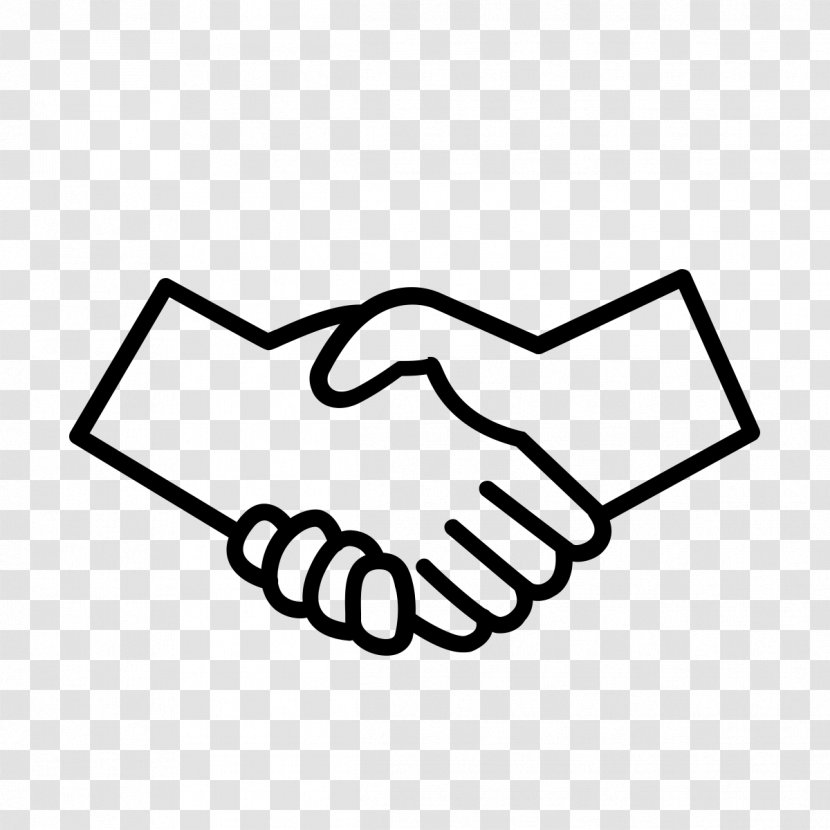 Handshake Clip Art - Black And White - Shake Hands Transparent PNG