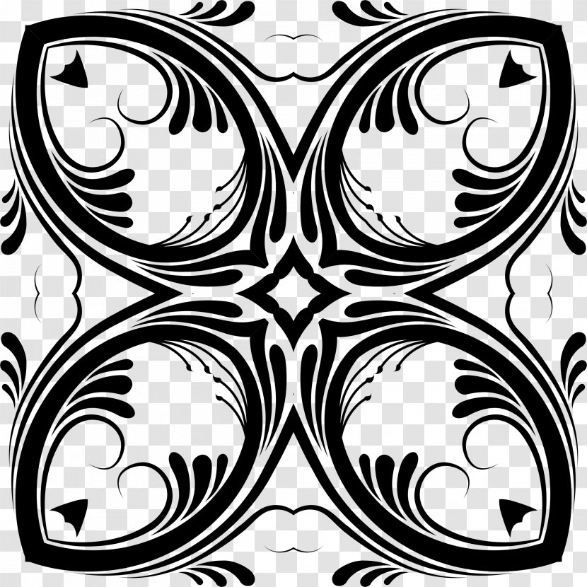 Decorative Arts Ornament Clip Art - Black And White - Shading Transparent PNG
