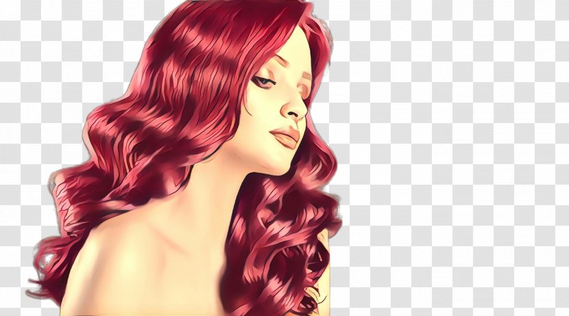 Hair Face Coloring Hairstyle Red - Layered Beauty Transparent PNG