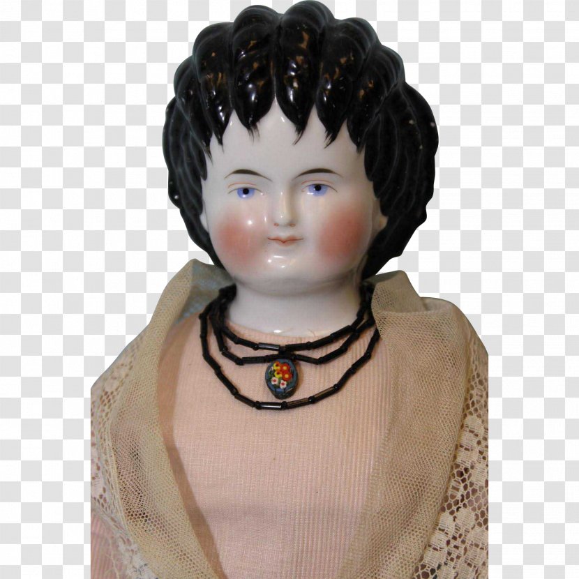 Sculpture Figurine Doll Brown Hair Wig - Head Transparent PNG
