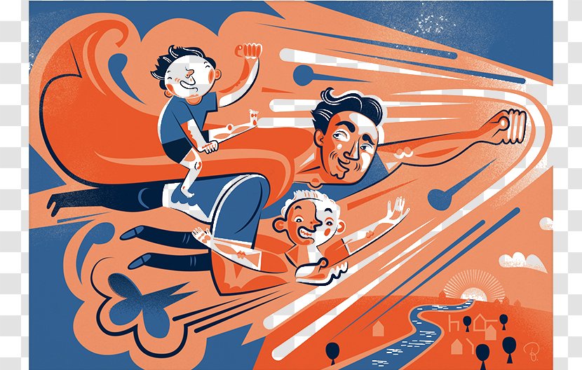 Warsaw Illustrator ING Bank Slaski Illustration - Cartoon - Eyes Of A Child's Father Superman Transparent PNG