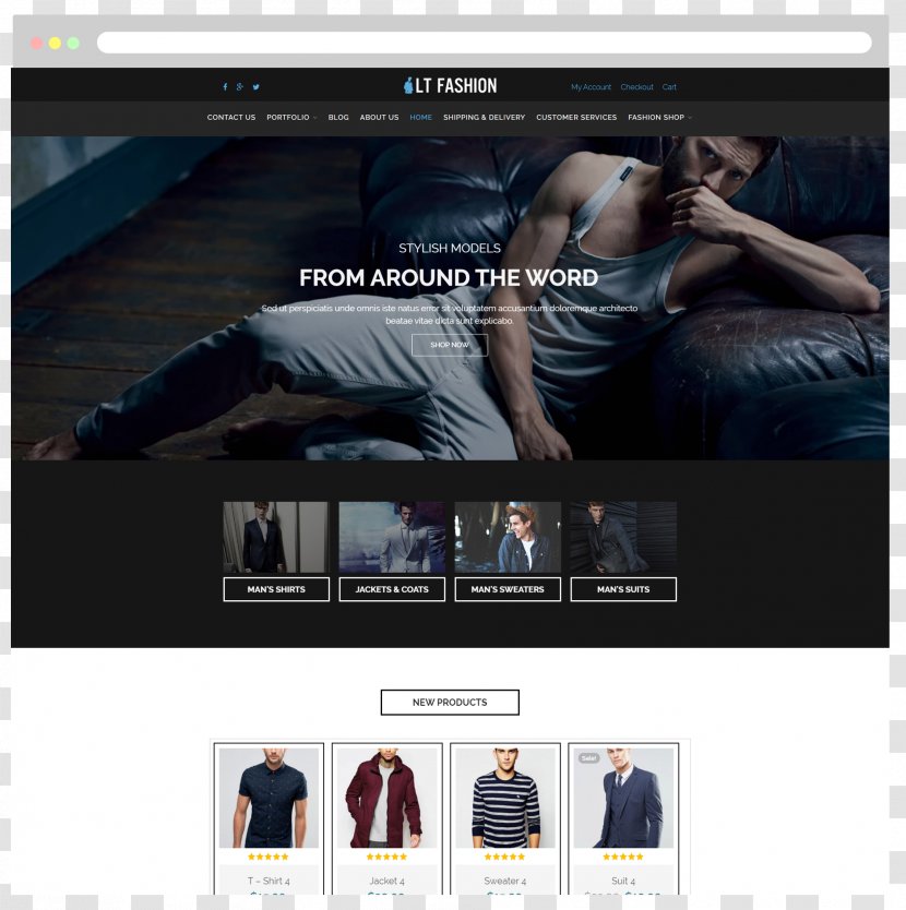 Christian Grey Fifty Shades Theme WordPress - Clothes Shop Transparent PNG