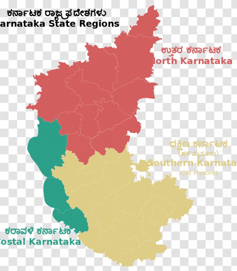 Outline Of Karnataka Blank Map Vector Transparent PNG
