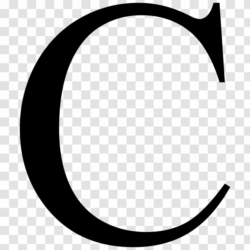 C English Alphabet Letter Clip Art - Black And White Transparent PNG