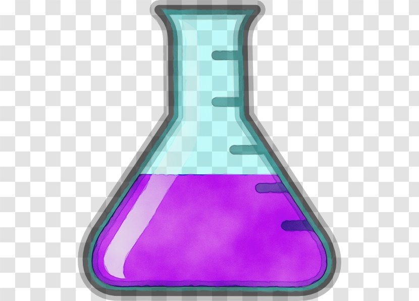 Watercolor Background - Laboratory Equipment Purple Transparent PNG