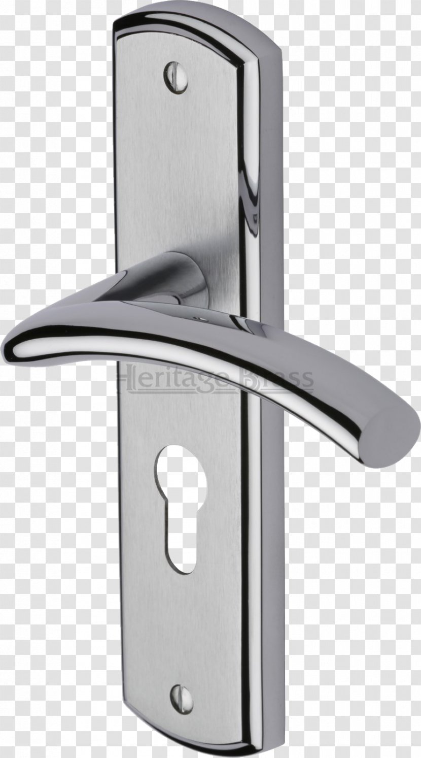 Door Handle Lock Apollo Brass Bathroom - Coating - Chrome Transparent PNG