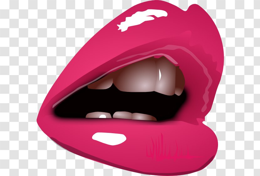 Lip Mouth Clip Art - Pink - Talking Cliparts Transparent PNG