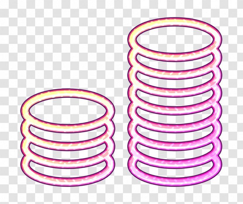Business Icon Coin Finance - Magenta Pink Transparent PNG