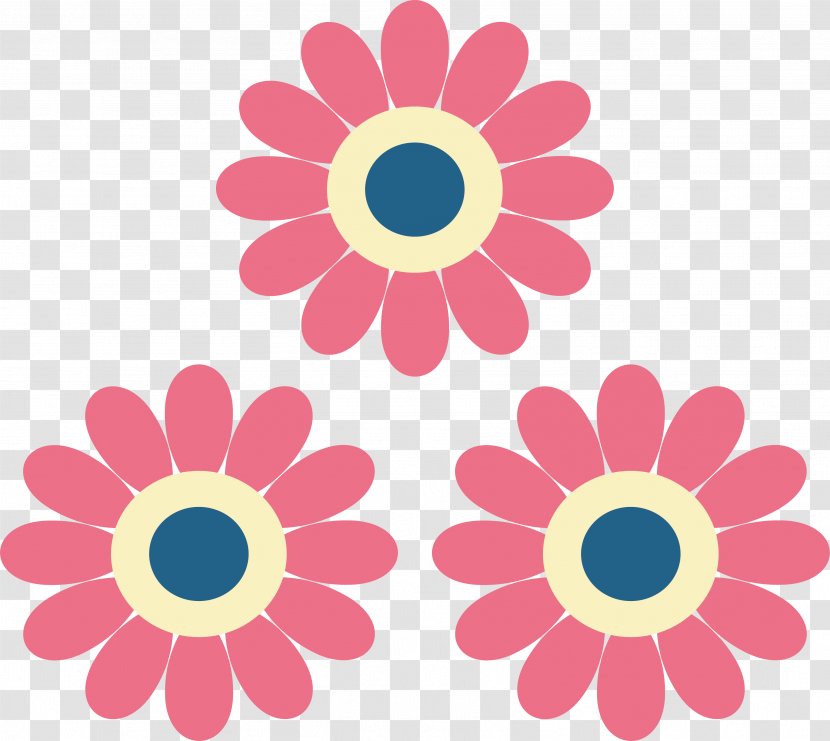 Three Little Pink Flowers - Floral Design - Stock Photography Transparent PNG