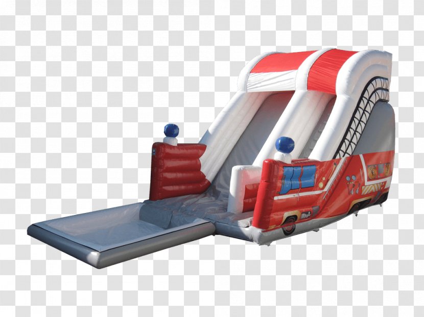 Inflatable Water Slide Playground Fire Department Transparent PNG