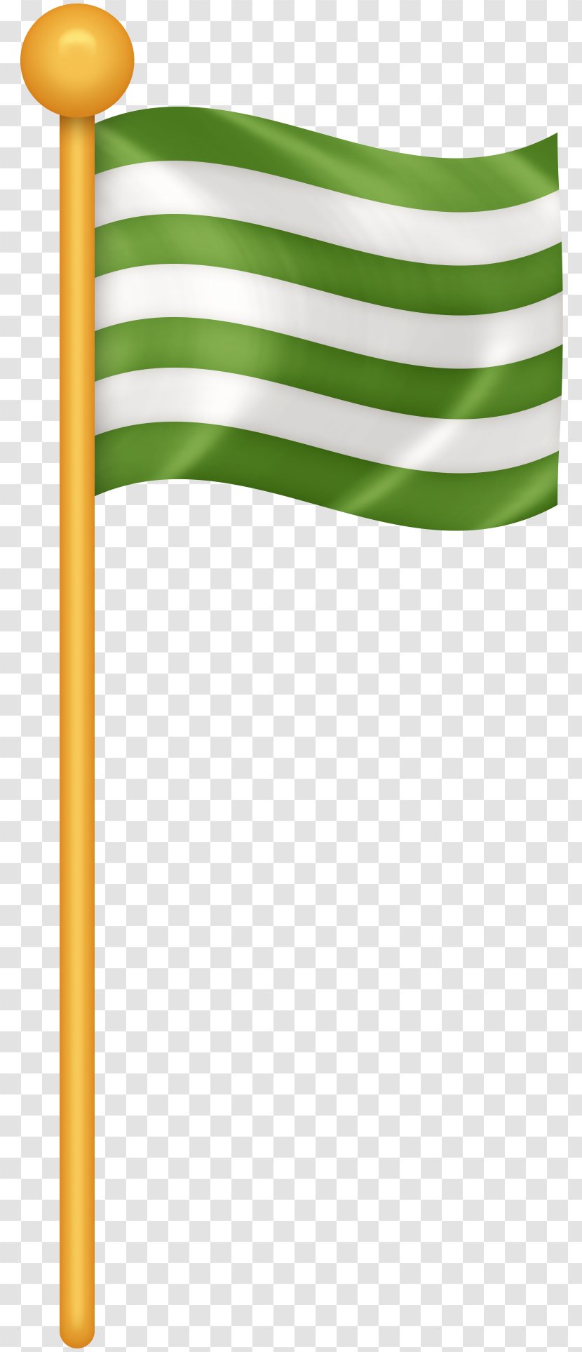 Cartoon - Flag - Pretty Green Transparent PNG