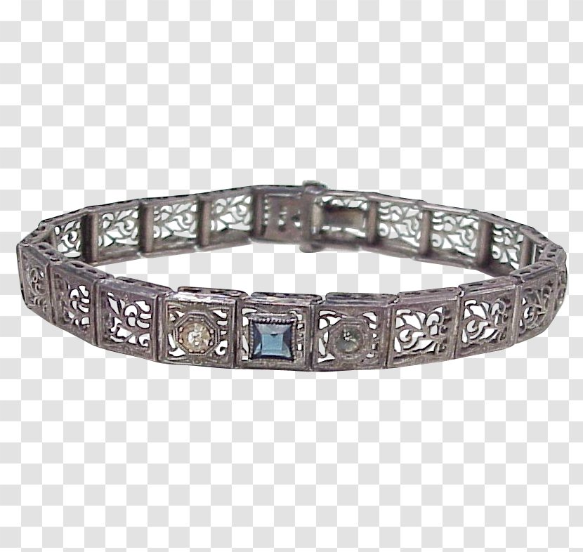 Bracelet Jewellery Silver Filigree Diamond - Sterling - Bagle Transparent PNG