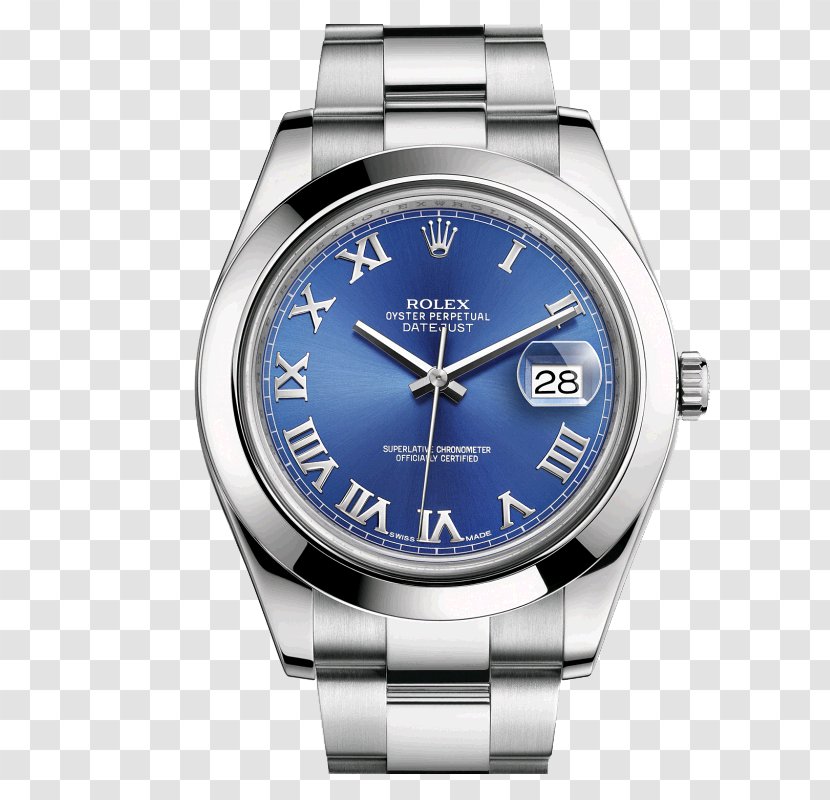 Rolex Datejust Submariner Counterfeit Watch - Patek Philippe Co - Blue Male Table Transparent PNG
