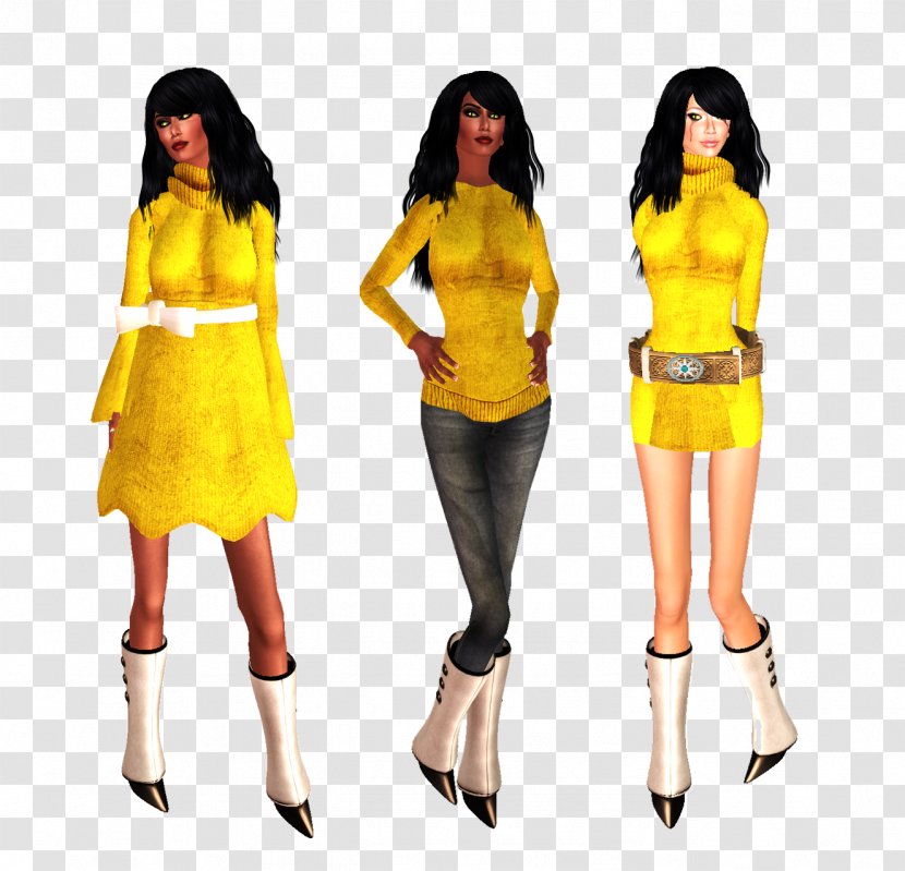 Costume Fashion - Yellow Dress Transparent PNG