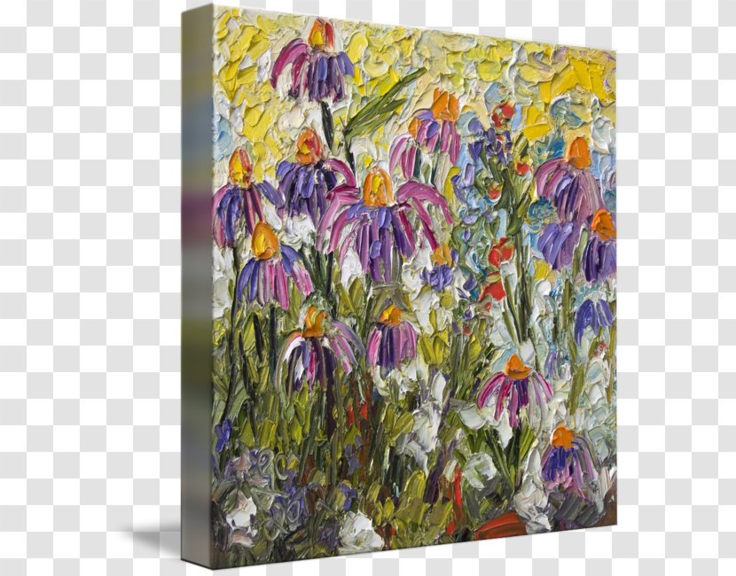 Floral Design Acrylic Paint Painting Art - Violet Transparent PNG