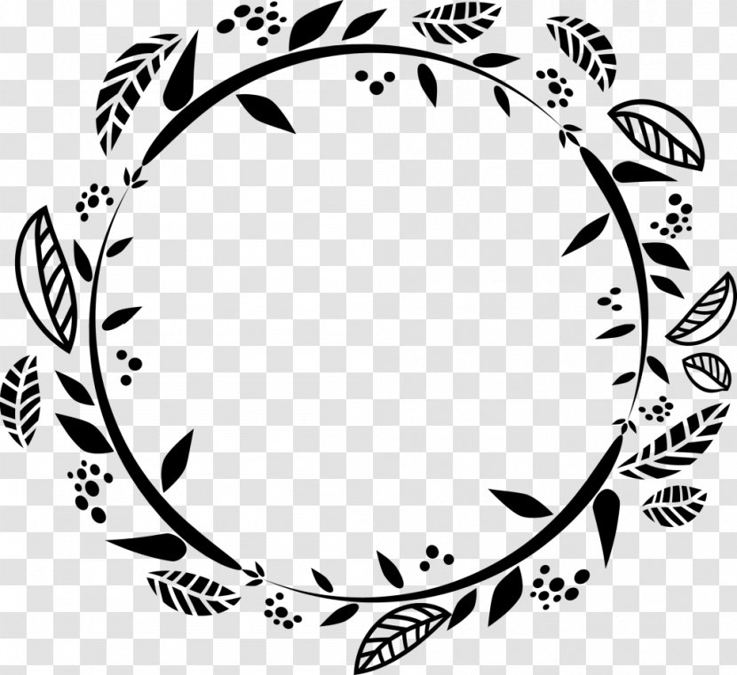 Black & White - Leaf - M Clip Art Pattern Point Transparent PNG