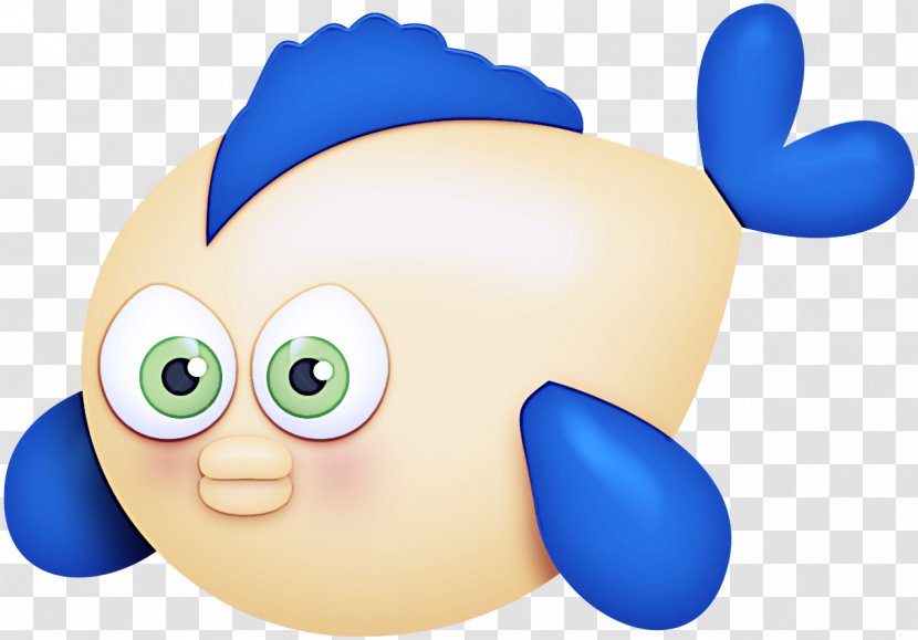 Cartoon Blue Clip Art Nose Ear Transparent PNG