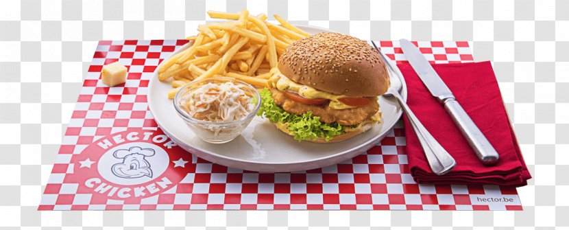 French Fries Fried Chicken Nugget Hamburger Fast Food - Junk - Halal Lamb Burger Transparent PNG