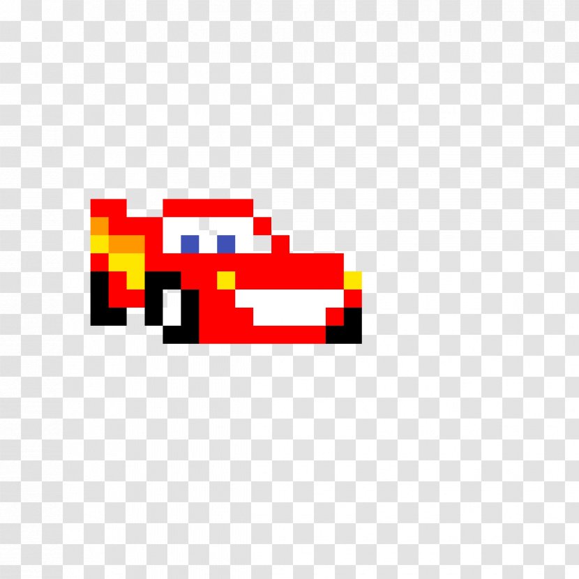 Lightning McQueen Pixel Art Pixar Cars - 2 - Lightening Mcqueen Transparent PNG