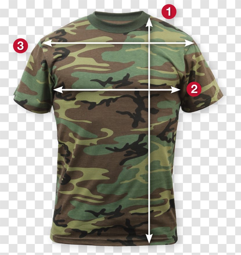 T-shirt Military Camouflage U.S. Woodland - Multicam Transparent PNG