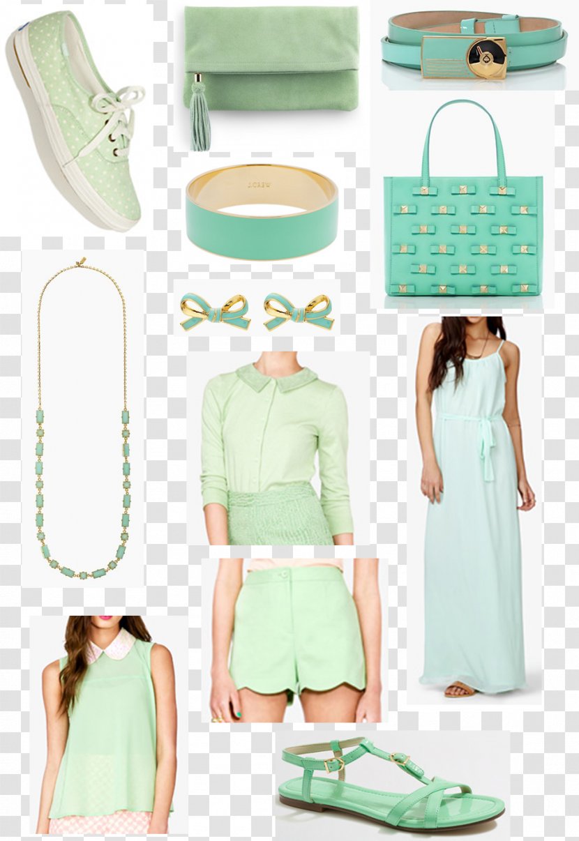 Fashion Green Pattern - White - Dress Transparent PNG