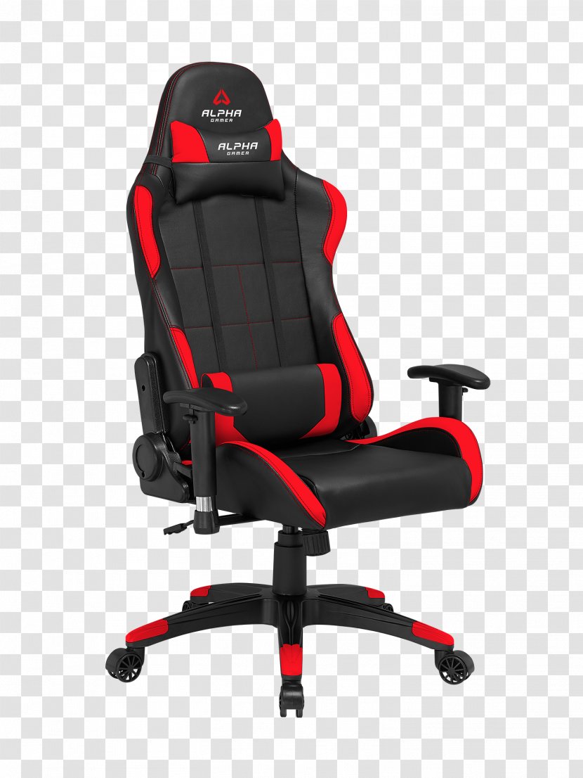Gamer Red Chair Electronic Sports Black - Blue Transparent PNG