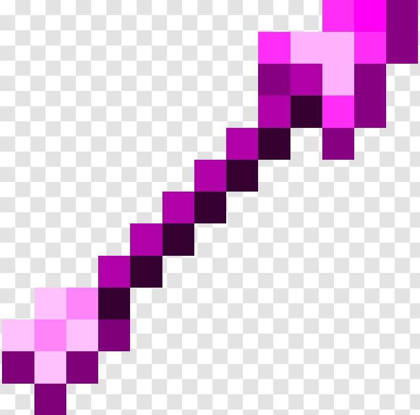 Minecraft Bow And Arrow Fire Weapon - Survival Game - Book Of Enchantment Transparent PNG