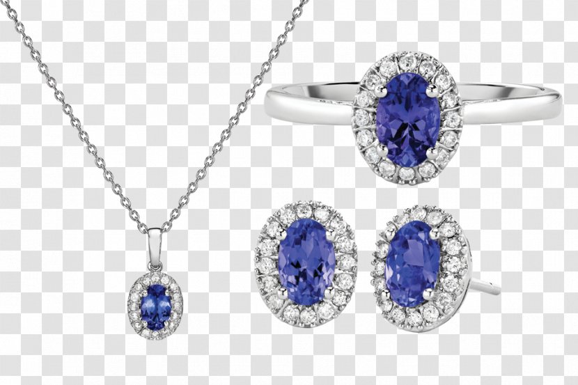 Sapphire Earring Tanzanite Diamond - Fashion Accessory Transparent PNG