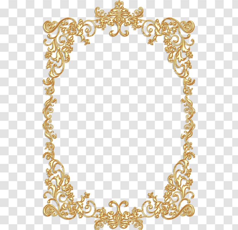 Borders And Frames Picture Gold Vintage Clip Art - Body Jewelry - Border Transparent PNG