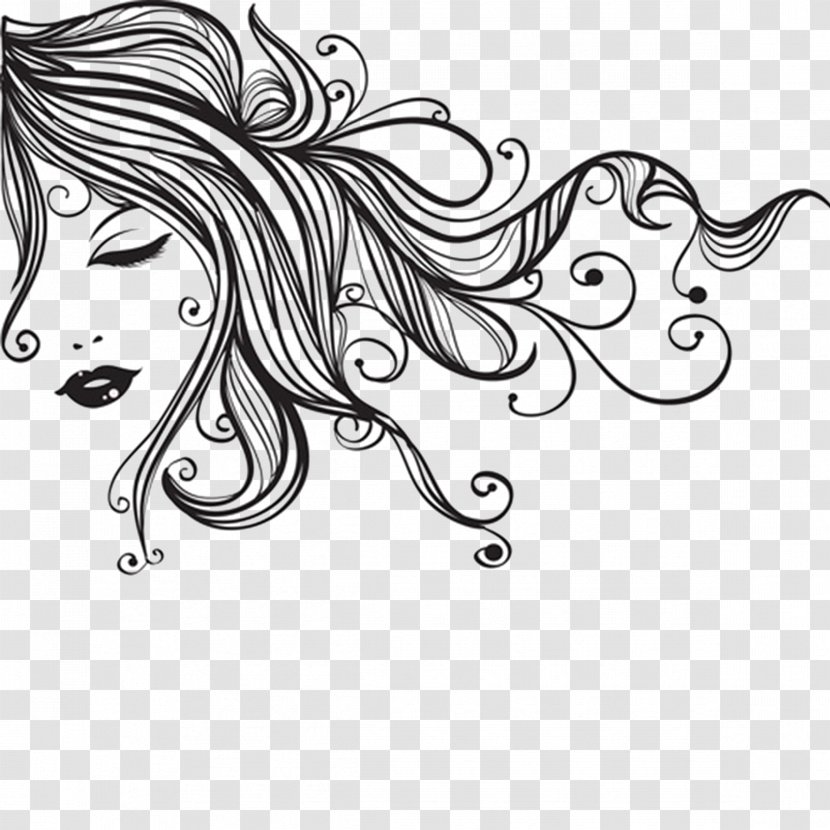 Woman Hair Drawing Illustration - Tree - Line Transparent PNG