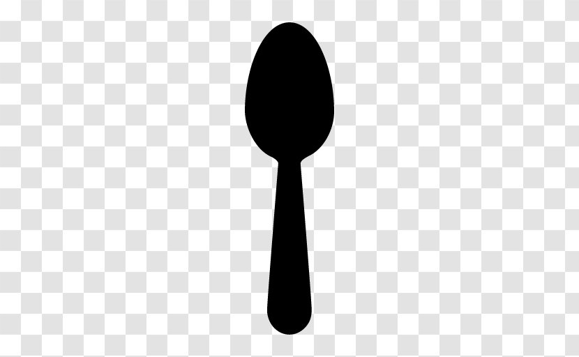 Spoon - Black And White - Cutlery Transparent PNG