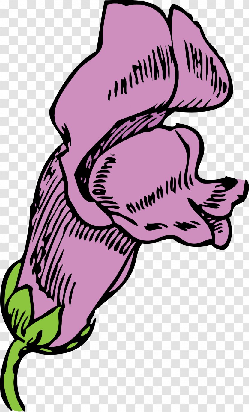 Drawing Qualcomm Snapdragon Antirrhinum Majus Flower Clip Art - Fictional Character - Eggplant Transparent PNG