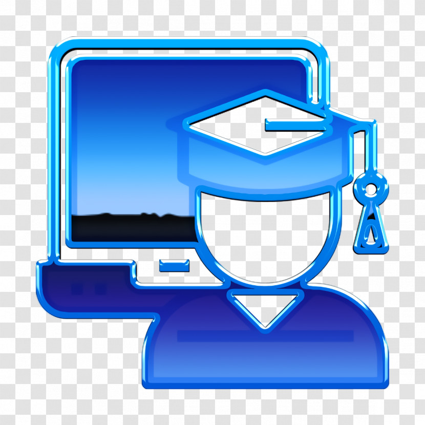 Book And Learning Icon Graduate Icon Laptop Icon Transparent PNG