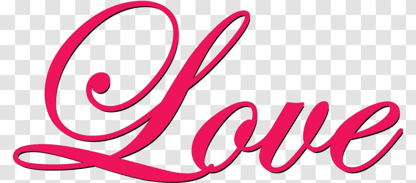Love Logo - Magenta Text Transparent PNG