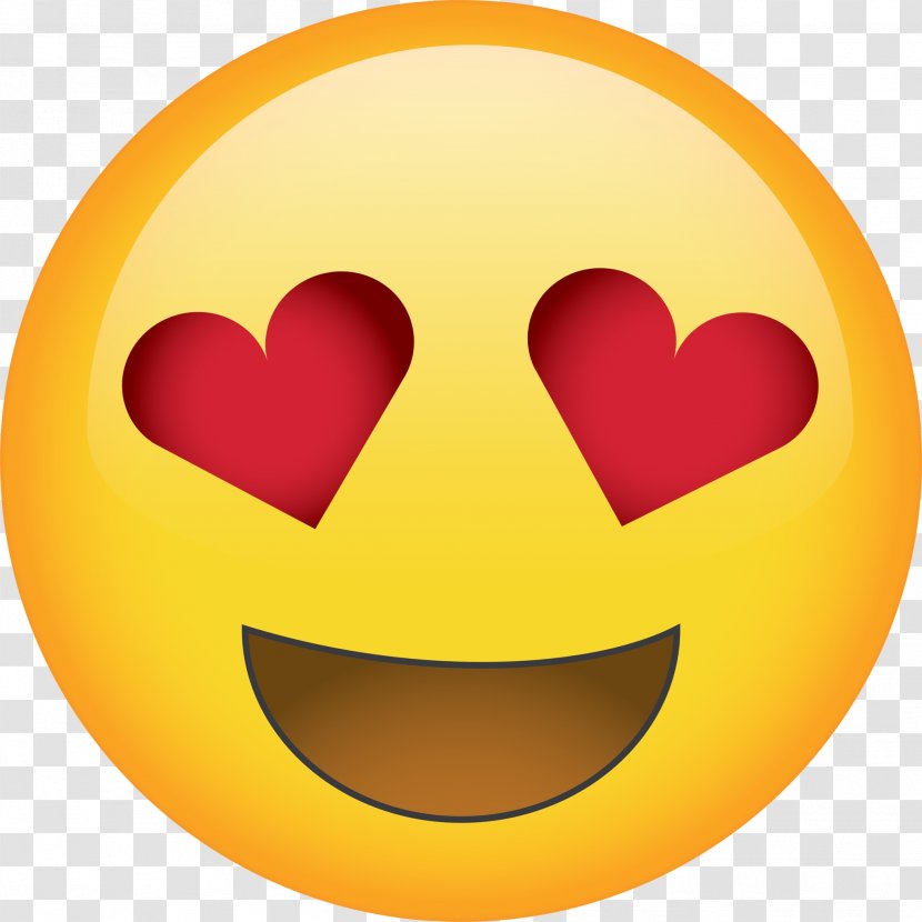 Emoji Heart Eye Emoticon Smile Transparent PNG