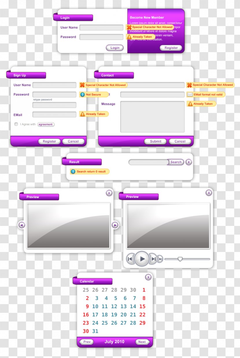 Web Design Page Download - Minimalism - Purple Class Dialog Panel Transparent PNG