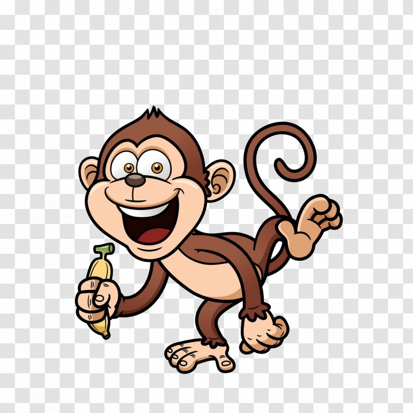Cartoon Royalty-free Clip Art - Drawing - Cute Little Monkey Transparent PNG