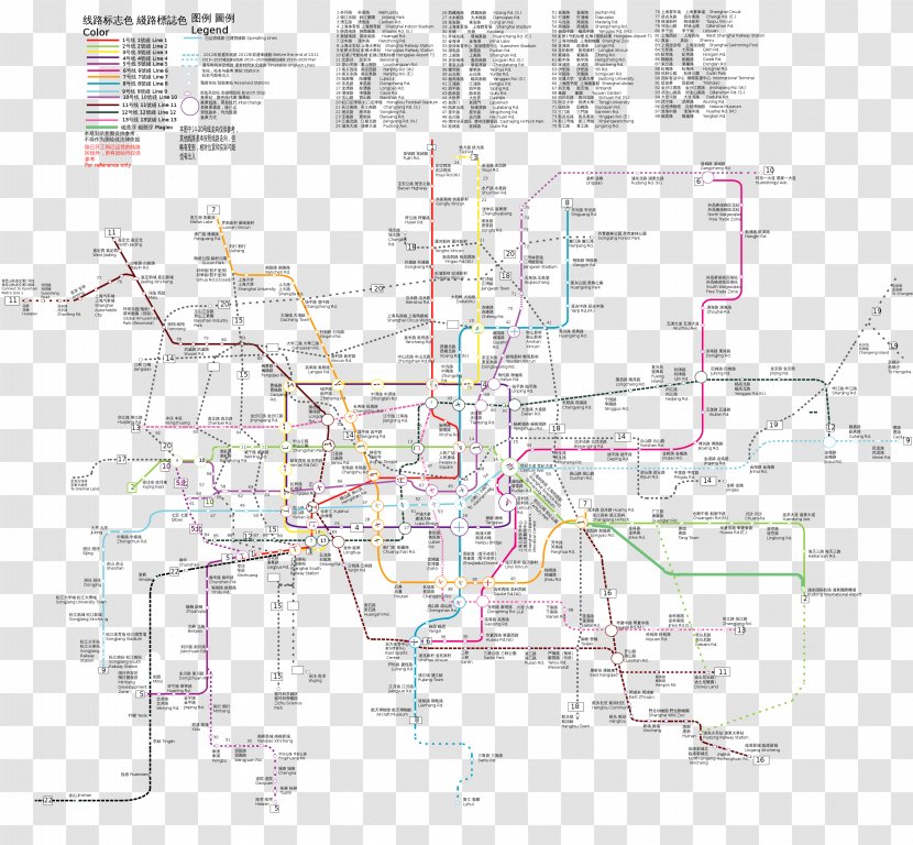 Rapid Transit Shanghai Metro Map Beijing - Subway Transparent PNG