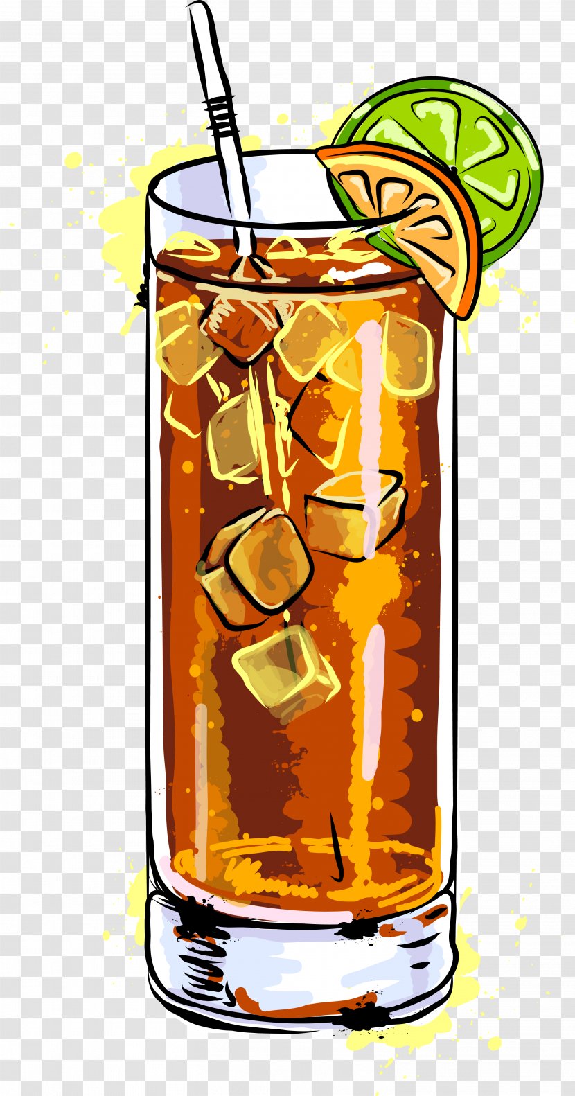 Rum And Coke Long Island Iced Tea Juice Cocktail Coffee - Tree - Brown Tasty Ice Drink Transparent PNG