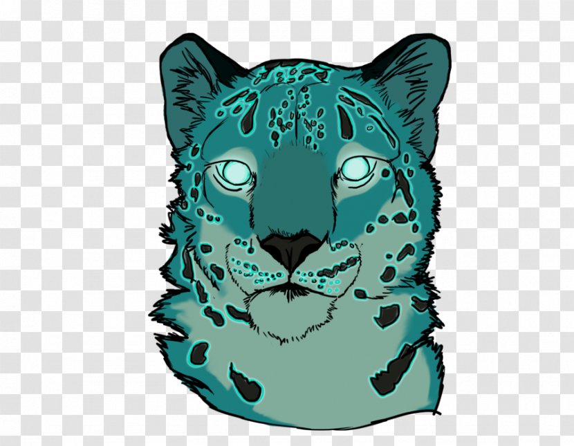 Whiskers Tiger Cat Green Turquoise Transparent PNG