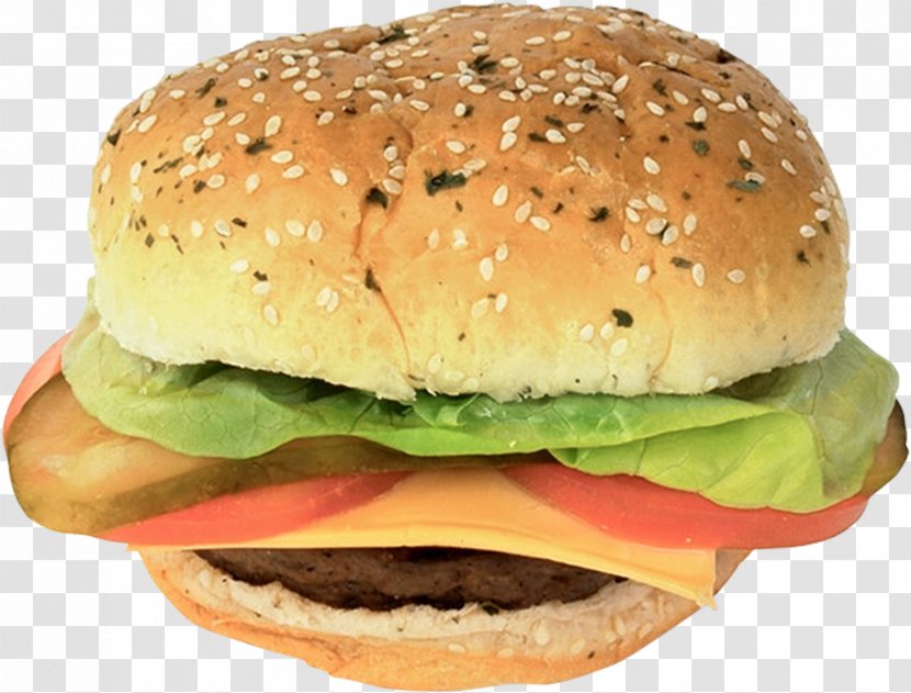 Hamburger Cheeseburger Fast Food Arrabbiata Sauce Lettuce - Veggie Burger - Hot Dog Transparent PNG