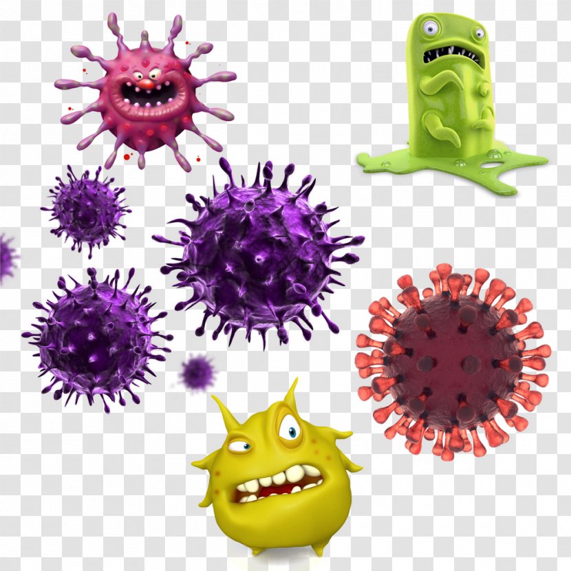 Virus Bacteria Infection - Viral - Creative Cartoon Monster Viruses Transparent PNG
