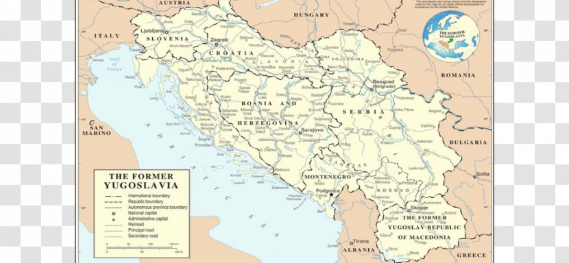 Breakup Of Yugoslavia Map Atlas Serbia Autonomous Province Transparent PNG