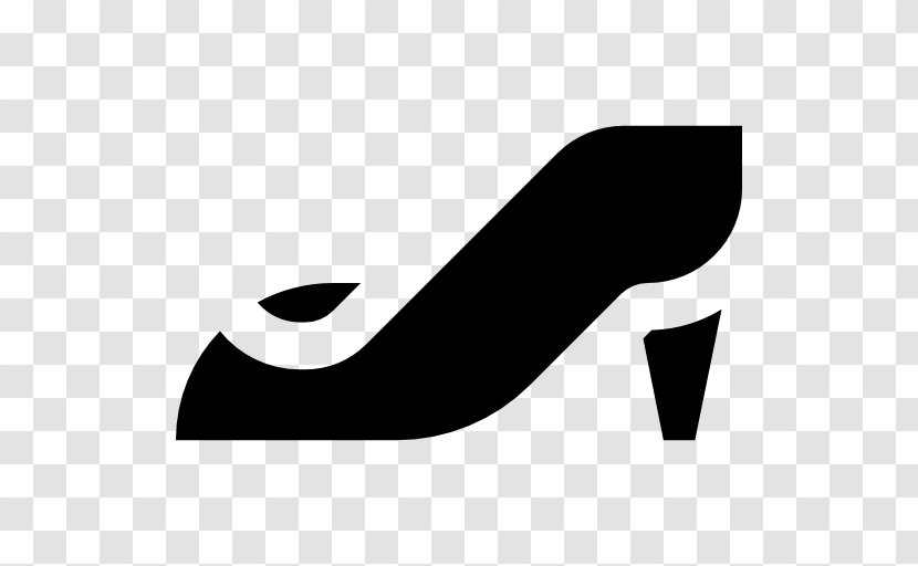 Line Angle Shoe Clip Art - White - High Hill Transparent PNG