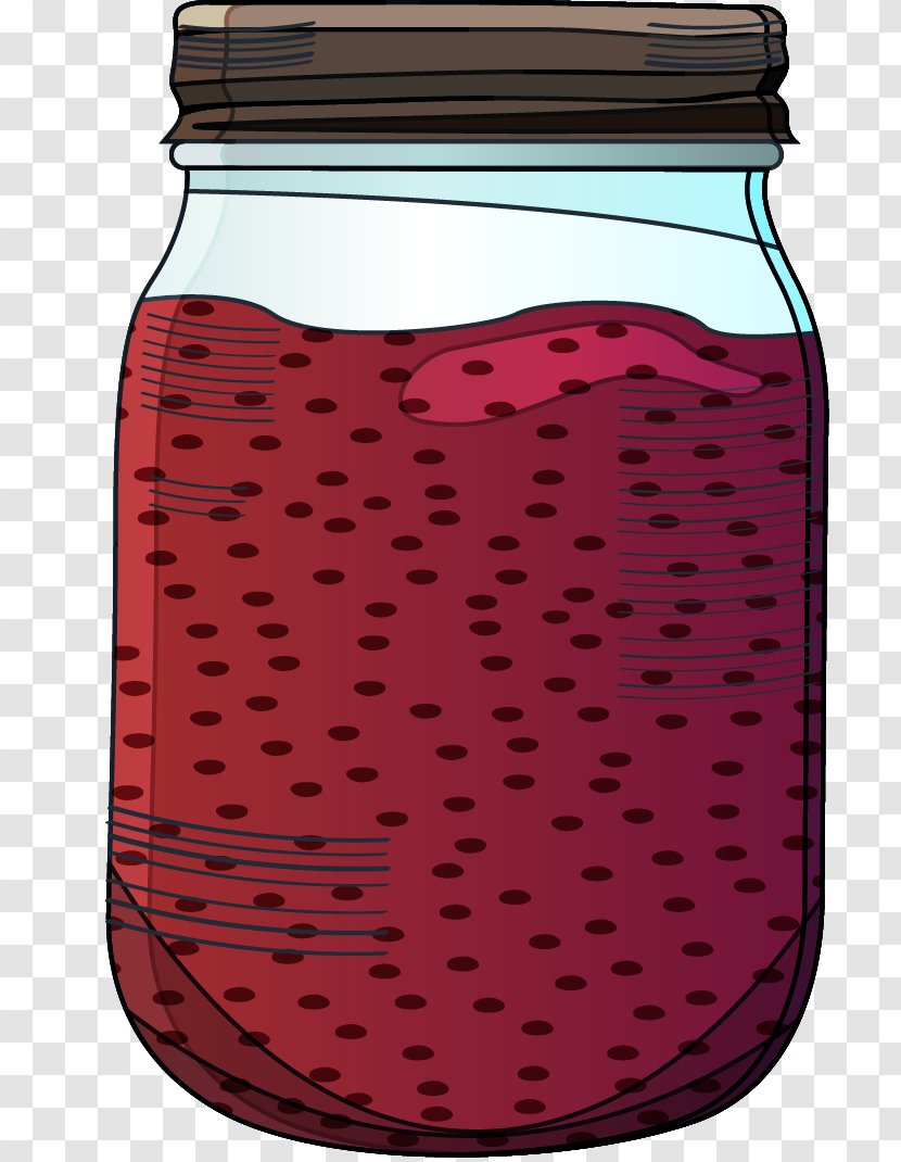 Tea Drink Glass Bottle - Magenta - Hand-painted Drinks Transparent PNG