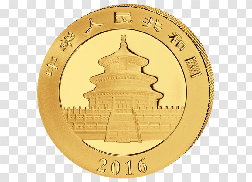 Giant Panda Chinese Gold Silver Bullion Coin - Five Yuan Coupon Transparent PNG