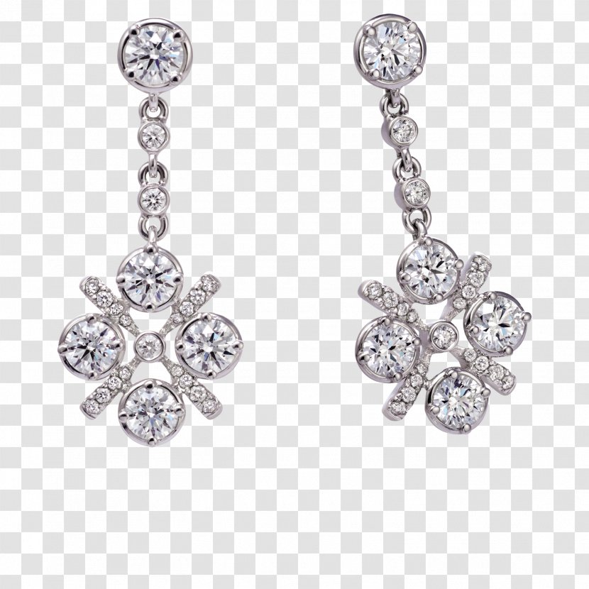 Earring Body Jewellery Silver Bling-bling - Diamond Transparent PNG