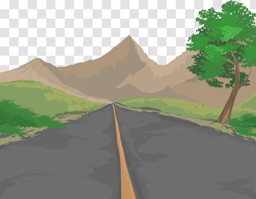 Road Euclidean Vector Illustration - Plant Transparent PNG