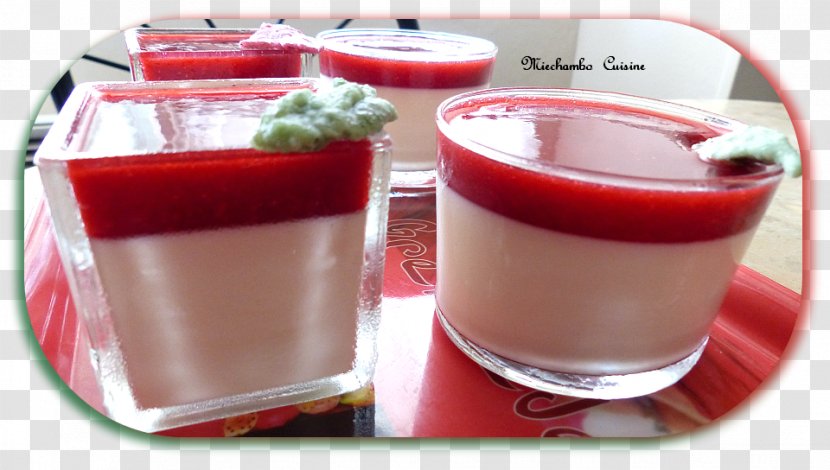 Panna Cotta Cream Verrine Coulis Raspberry - Aloysia Citrodora Transparent PNG