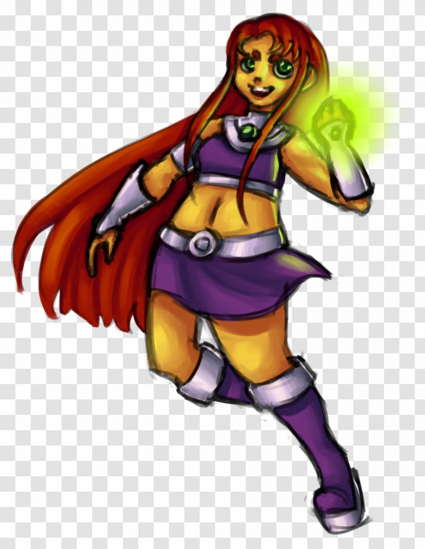 Starfire Robin Drawing Teen Titans - Silhouette Transparent PNG